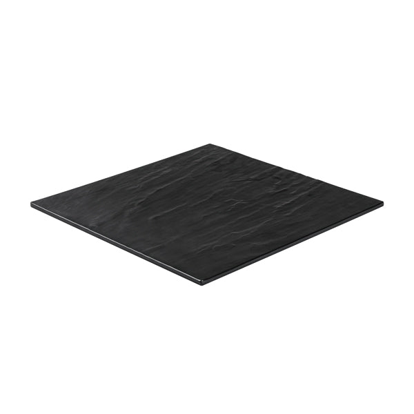 Taroko Square Platter - Black, 368 x 368mm from Ryner Melamine. Sold in boxes of 3. Hospitality quality at wholesale price with The Flying Fork!