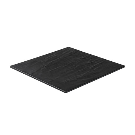 Taroko Square Platter - Black, 368 x 368mm from Ryner Melamine. Sold in boxes of 3. Hospitality quality at wholesale price with The Flying Fork!