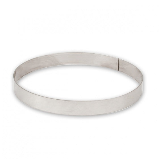 Tart Ring - Stainless Steel, 280 x 20mm from Pujadas. made out of Stainless Steel and sold in boxes of 1. Hospitality quality at wholesale price with The Flying Fork!