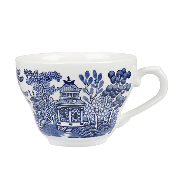Tea-Coffee Cup - 198ml, Willow Blue from Churchill. made out of Porcelain and sold in boxes of 6. Hospitality quality at wholesale price with The Flying Fork!