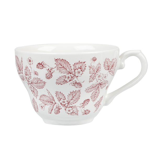 Tea-Coffee Cup - 198ml, Bramble Cranberry from Churchill. made out of Porcelain and sold in boxes of 12. Hospitality quality at wholesale price with The Flying Fork!