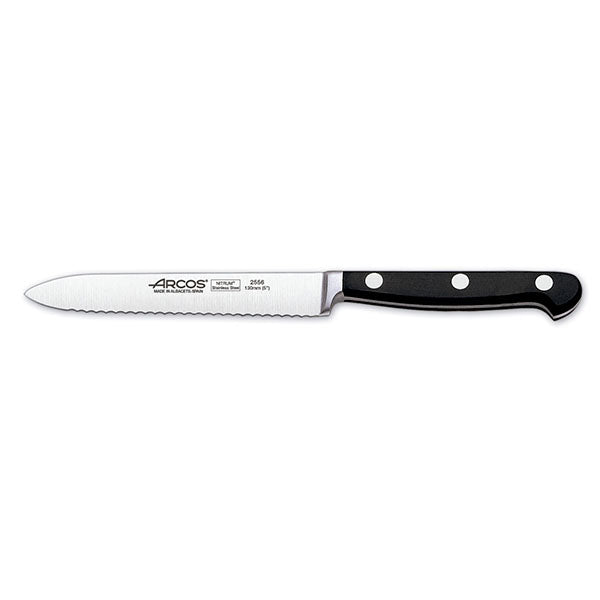 Tomato Knife - 130mm, Serrated from Arcos. Sold in boxes of 1. Hospitality quality at wholesale price with The Flying Fork!