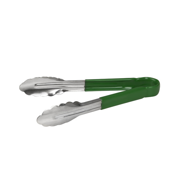 Tong - S-S, Green, 230mm from TheFlyingFork. Sold in boxes of 1. Hospitality quality at wholesale price with The Flying Fork!