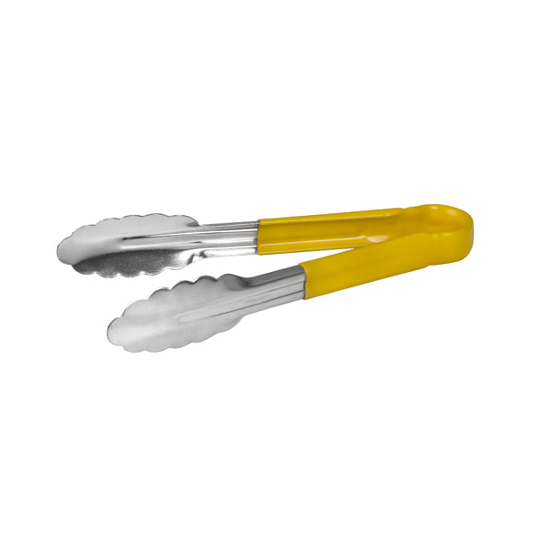 Tong - S-S, Yellow, 230mm from TheFlyingFork. Sold in boxes of 1. Hospitality quality at wholesale price with The Flying Fork!