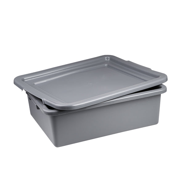 Tote Box - Plastic, Grey, 530 x 430 x 175mm from TheFlyingFork. Sold in boxes of 1. Hospitality quality at wholesale price with The Flying Fork!