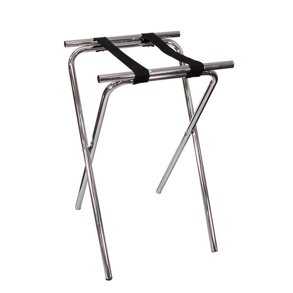 Tray Stand - Folding, Chrome, 480 x 440 x 770mm from TheFlyingFork. Sold in boxes of 1. Hospitality quality at wholesale price with The Flying Fork!