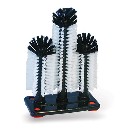 Triple Glass Brush - W-Suction Cups from TheFlyingFork. Sold in boxes of 1. Hospitality quality at wholesale price with The Flying Fork!