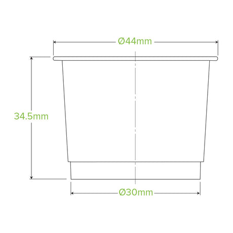 30ml sample cup - clear - Carton of 3000 units