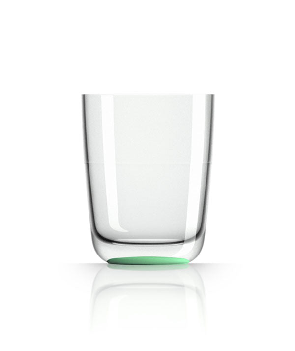 Unbreakable Highball Glass with Green Glow in the Dark Base 425ml from Palm Products. made out of Tritan - BPA Free and sold in boxes of 4. Hospitality quality at wholesale price with The Flying Fork!