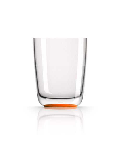 Unbreakable Highball Glass with Orange Base 425ml from Palm Products. made out of Tritan - BPA Free and sold in boxes of 4. Hospitality quality at wholesale price with The Flying Fork!