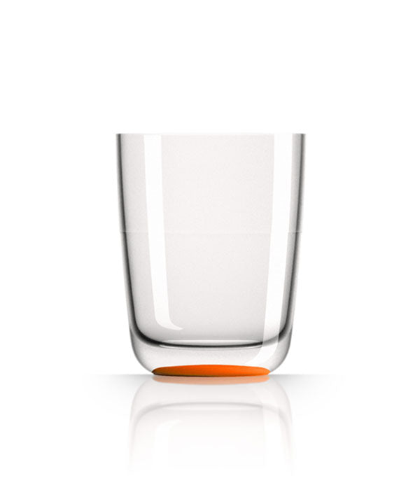 Unbreakable Highball Glass with Orange Base 425ml from Palm Products. made out of Tritan - BPA Free and sold in boxes of 4. Hospitality quality at wholesale price with The Flying Fork!