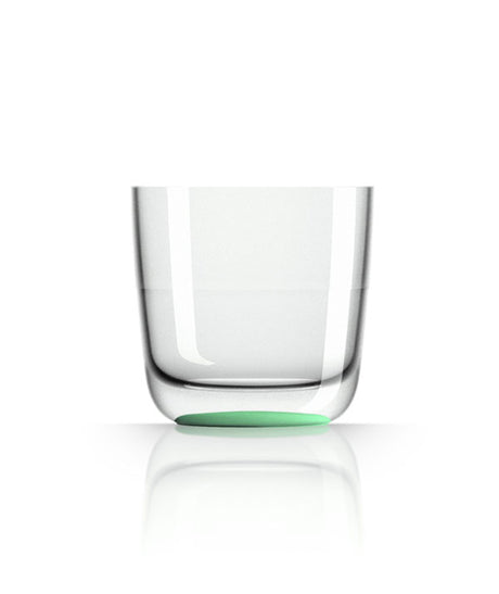Unbreakable Whisky Glass with Green Glow in the Dark Base 285ml from Palm Products. made out of Tritan - BPA Free and sold in boxes of 4. Hospitality quality at wholesale price with The Flying Fork!