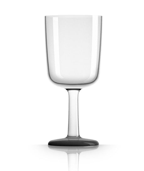 Unbreakable Wine Glass with Black Base 300ml from Palm Products. made out of Tritan - BPA Free and sold in boxes of 4. Hospitality quality at wholesale price with The Flying Fork!