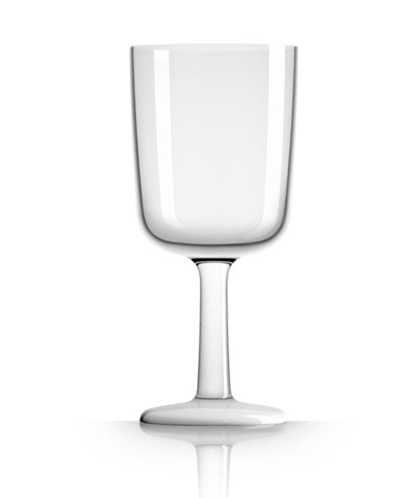 Unbreakable Wine Glass with White Base 300ml from Palm Products. made out of Tritan - BPA Free and sold in boxes of 4. Hospitality quality at wholesale price with The Flying Fork!