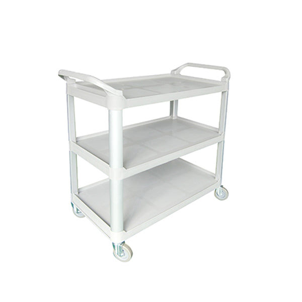 Utility Trolley - 3 Shelf, Grey, 845 x 430 x 950mm from Cater-Rax. Sold in boxes of 1. Hospitality quality at wholesale price with The Flying Fork!