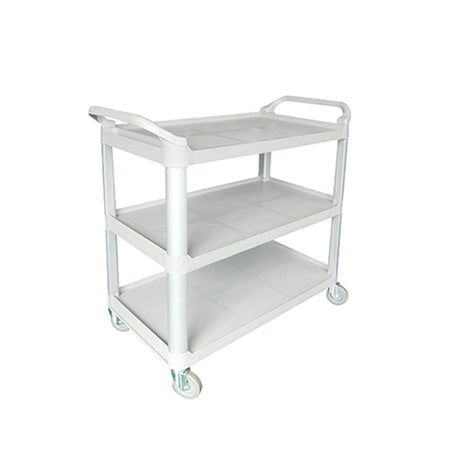 Utility Trolley - 3 Shelf, Grey, 1020 x 500 x 960mm from Cater-Rax. Sold in boxes of 1. Hospitality quality at wholesale price with The Flying Fork!