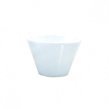 V - Shape Bowl - White, 130 x 90mm from Ryner Melamine. Sold in boxes of 6. Hospitality quality at wholesale price with The Flying Fork!