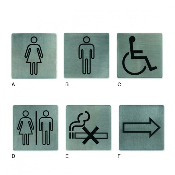 Male Symbol Wall Sign - 130 x 130mm from TheFlyingFork. Sold in boxes of 1. Hospitality quality at wholesale price with The Flying Fork!