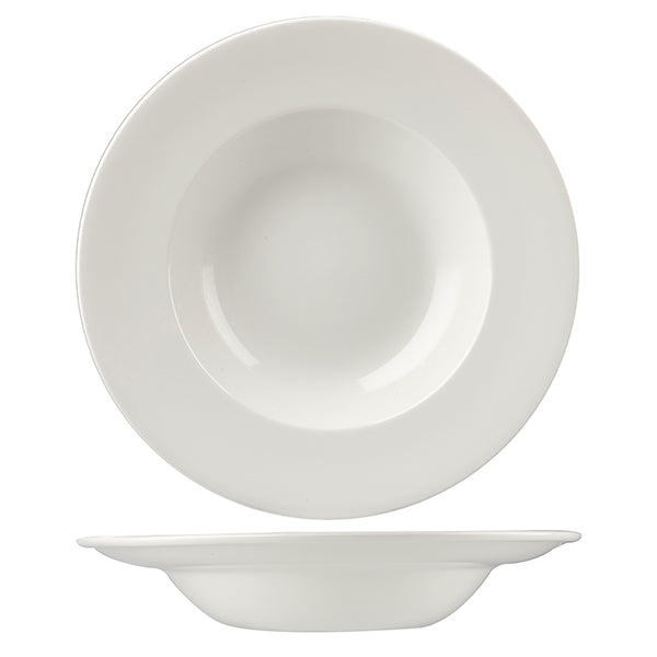 Wide Rim Bowl - 280mm from Churchill. made out of Porcelain and sold in boxes of 12. Hospitality quality at wholesale price with The Flying Fork!