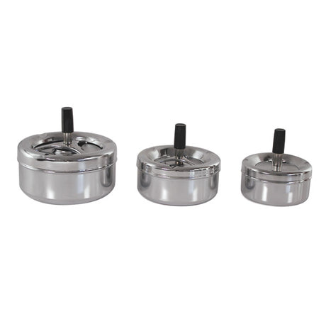 Wind Proof Ashtray - S-S, 100mm from TheFlyingFork. Sold in boxes of 1. Hospitality quality at wholesale price with The Flying Fork!