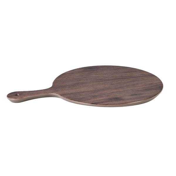 Wood Deco Round Paddle Board - 425 x 300 x 15mm from Ryner Melamine. Sold in boxes of 6. Hospitality quality at wholesale price with The Flying Fork!