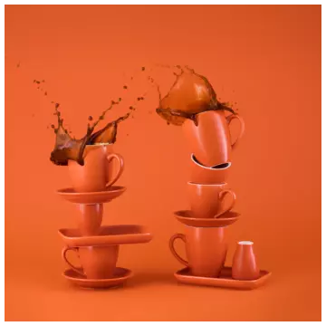 Bevande Jaffa tableware on orange background