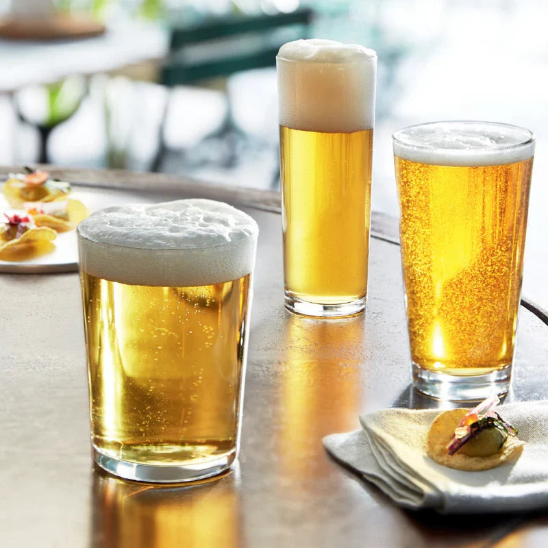 Three glasses on a table