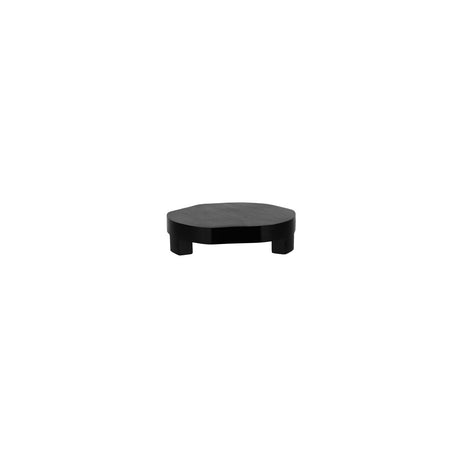 Serve Round Footed Acacia Display Stand Blk 200X50Mm