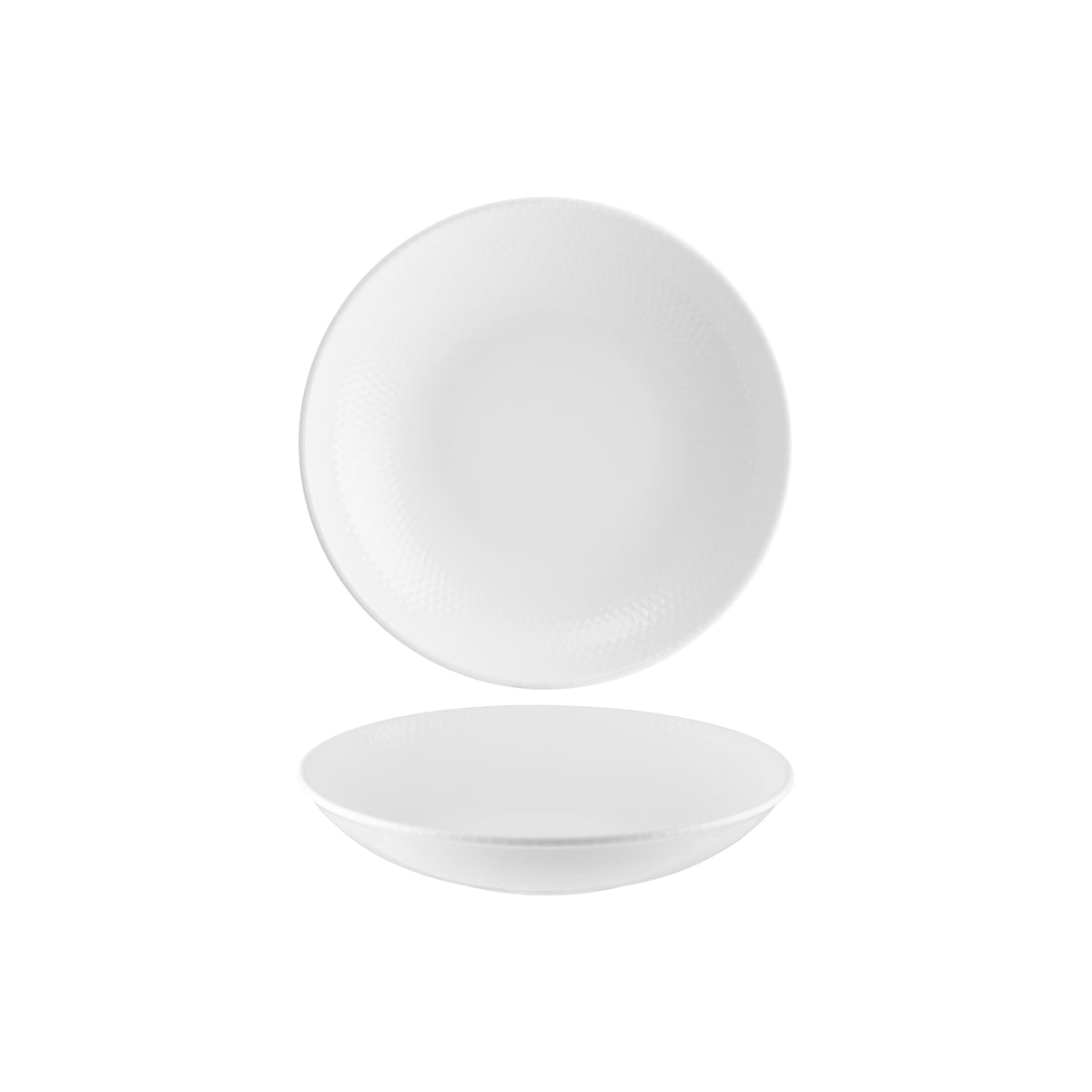 Diamond Round Deep Plate 250x50mm: Pack of 6