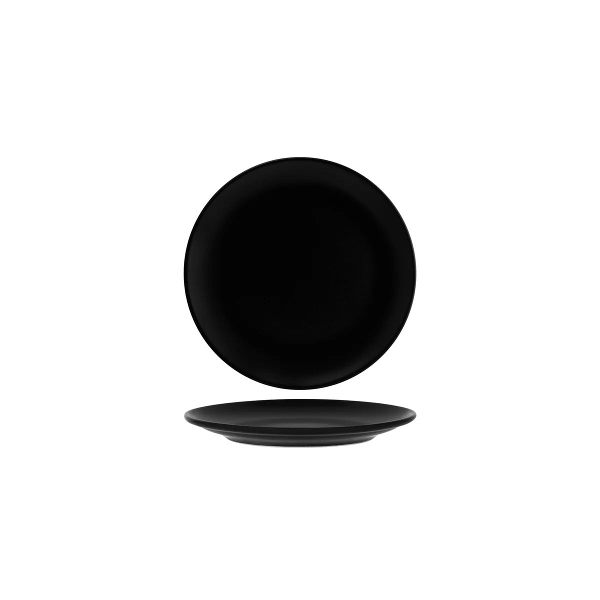 Notte Black Round Coupe Plate 210 x 23mm: Pack of 12