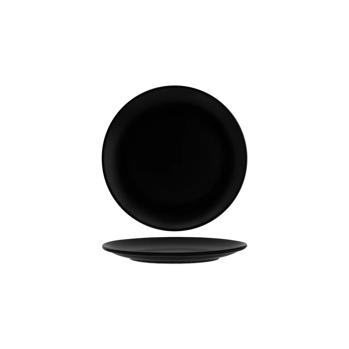 Notte Black Round Coupe Plate 230 x 23mm: Pack of 12