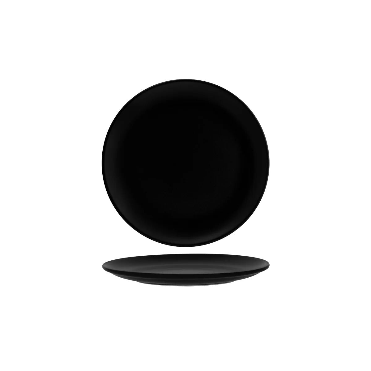 Notte Black Round Coupe Plate 250 x 25mm: Pack of 12