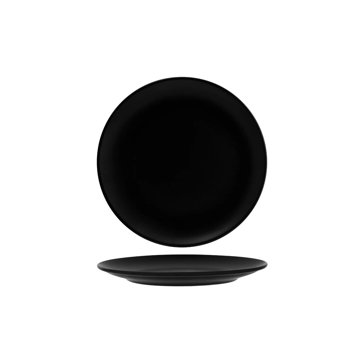 Notte Black Round Coupe Plate 270 x 28mm: Pack of 12