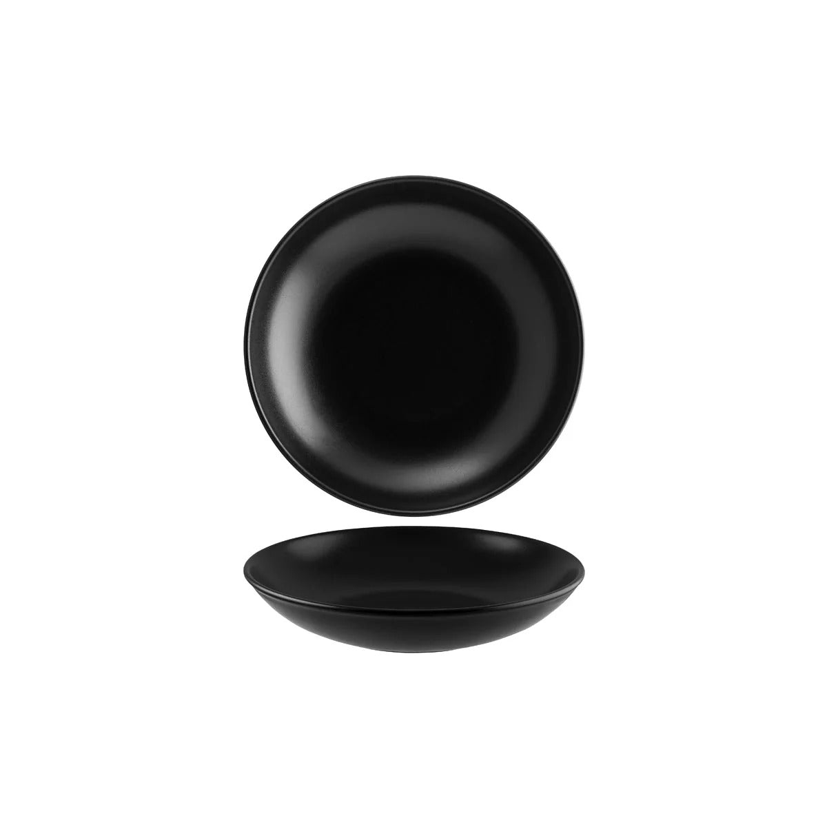 Notte Black Round Flared Bowl 230 x 45mm, 1,000ml: Pack of 6