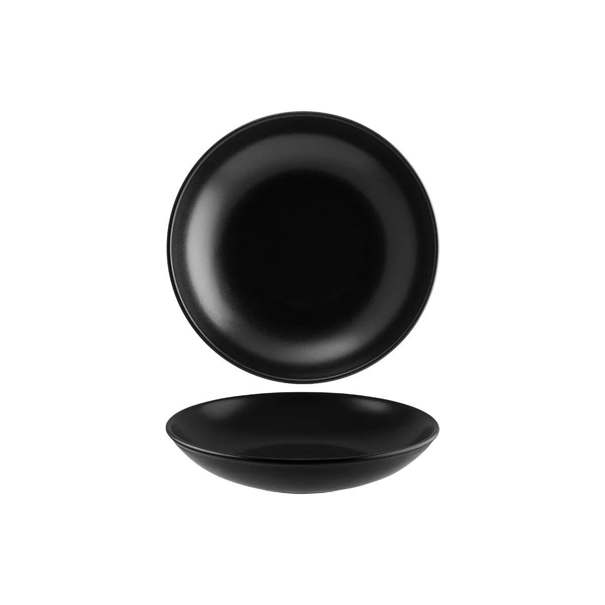 Notte Black Round Flared Bowl 250 x 50mm, 1,300ml: Pack of 6