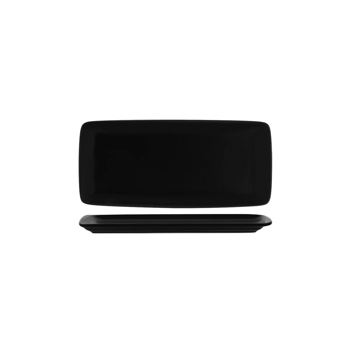 Notte Black Rectangular Platter 340 x 160 x 20mm: Pack of 6