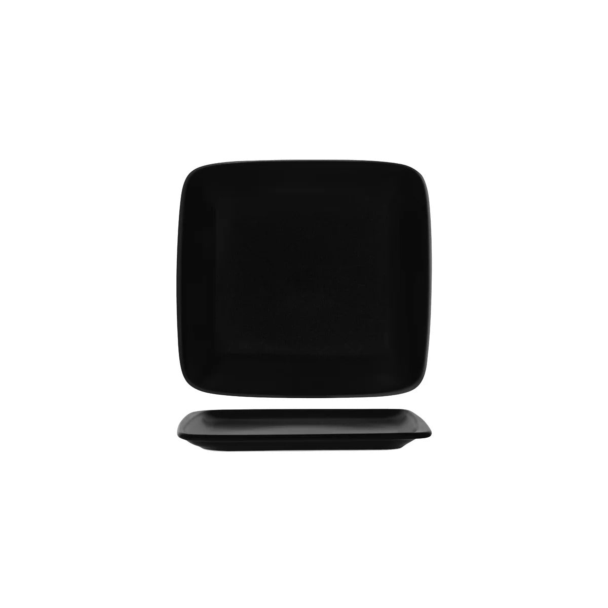 Notte Black Rectangular Platter 220 x 200 x 20mm: Pack of 12