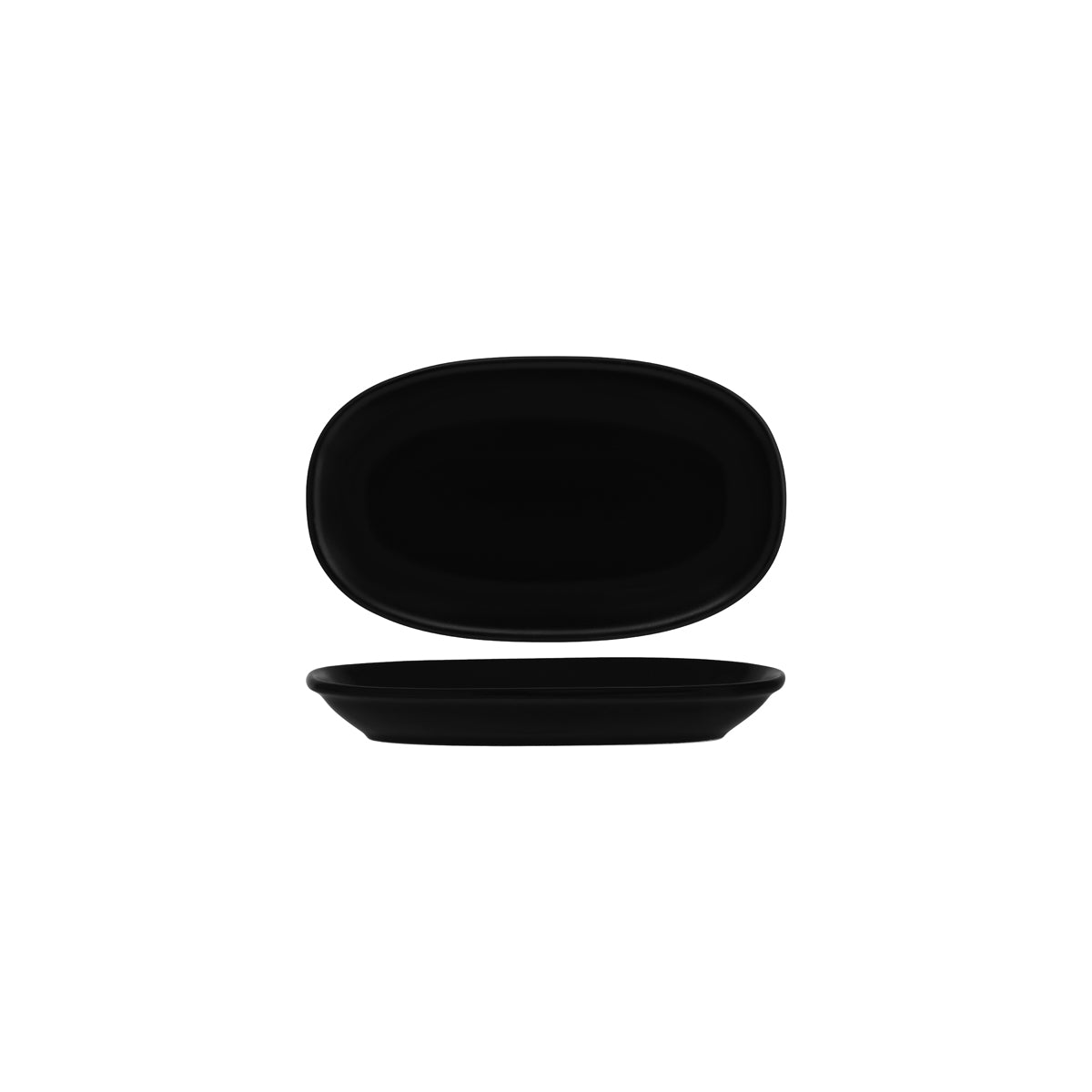 Notte Black Oval Coupe Dish 240X140mm : Pack Of 12