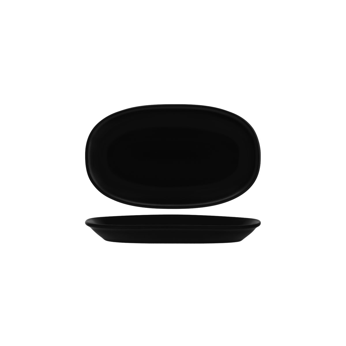 Notte Black Oval Coupe Dish 290X170mm : Pack Of 6
