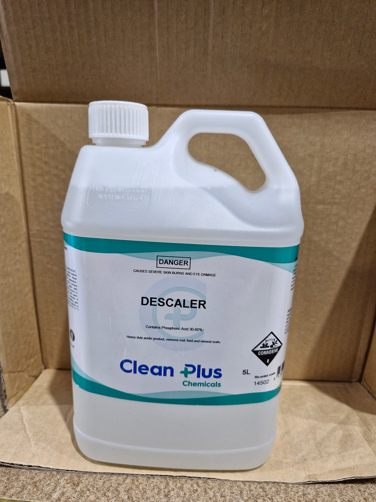 Descaler 5L - Heavy Duty Acidic Product, Removes Rust, Food And Mineral Scale.