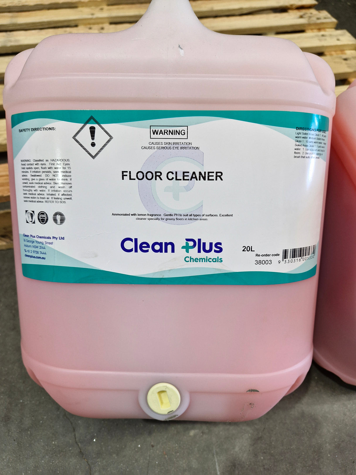 Floor Cleaner - Ammoniated With Lemon Fragrance, 20L