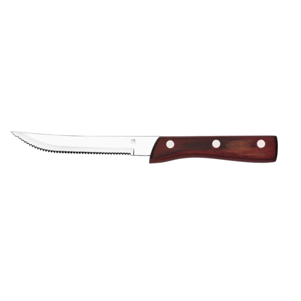 Steak Knife, With Pointed Tip, Pakkawood: Pack of 12