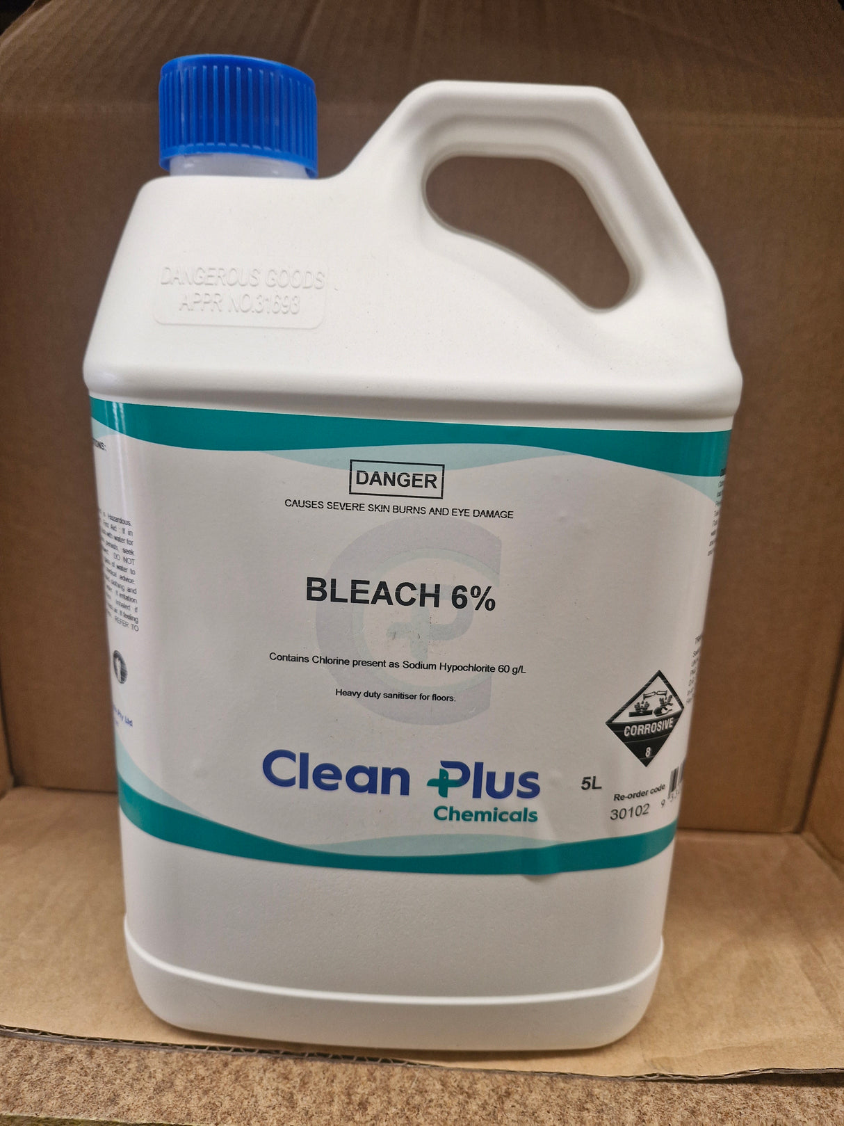 Bleach 6% Heavy Duty Sanitiser, 5L