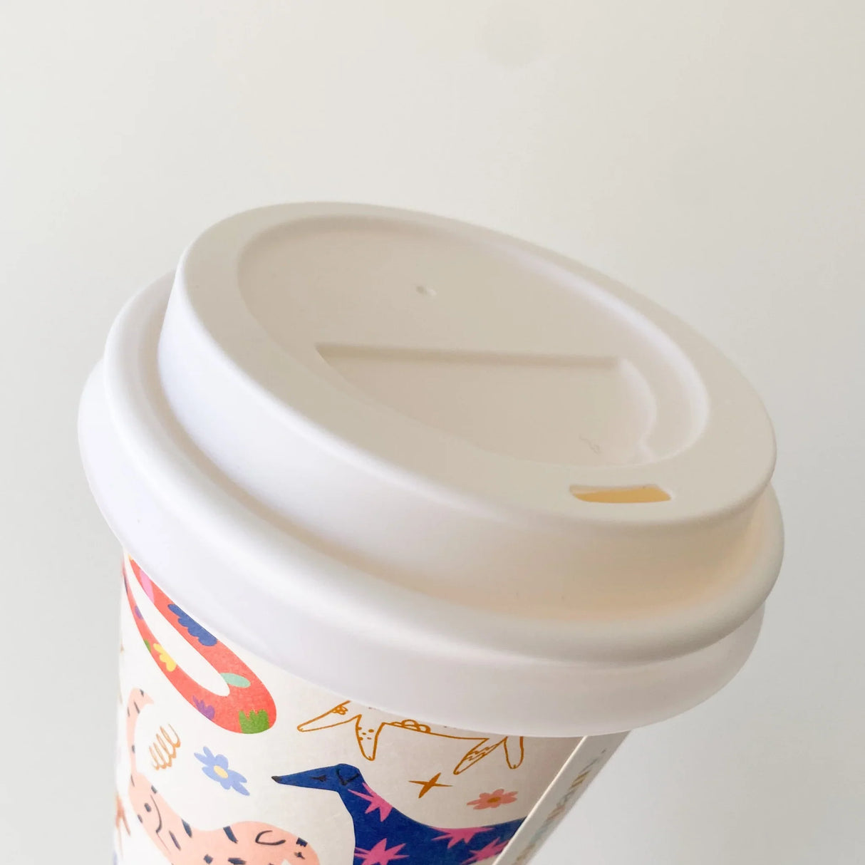 White PP Recyclable Coffee Lids 90mm