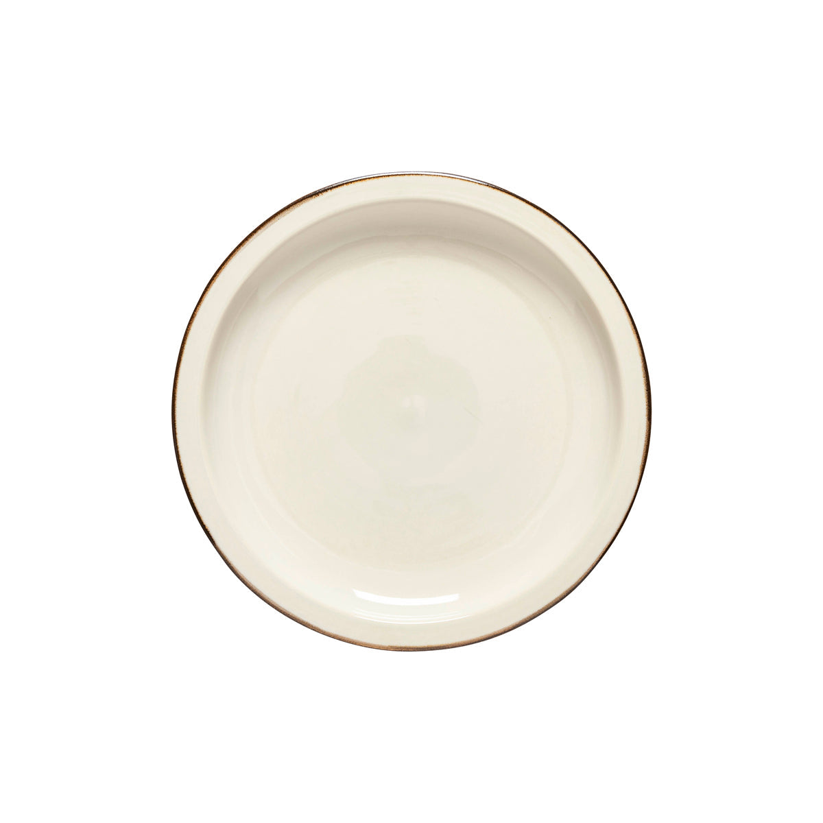 Plate - 262mm, Casafina Poterie,  Cream, with Caramel line: Pack of 6