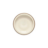 Plate - 204mm,  Casafina Poterie, Cream, with Caramel line: Pack of 6