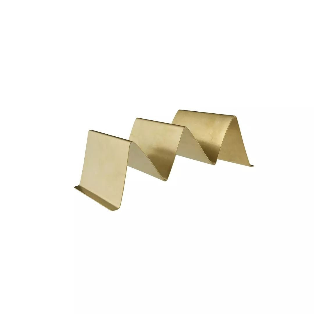 Vintage Serving-ware, Gold Reversible 3 Taco Stand, Moda: Pack of 12