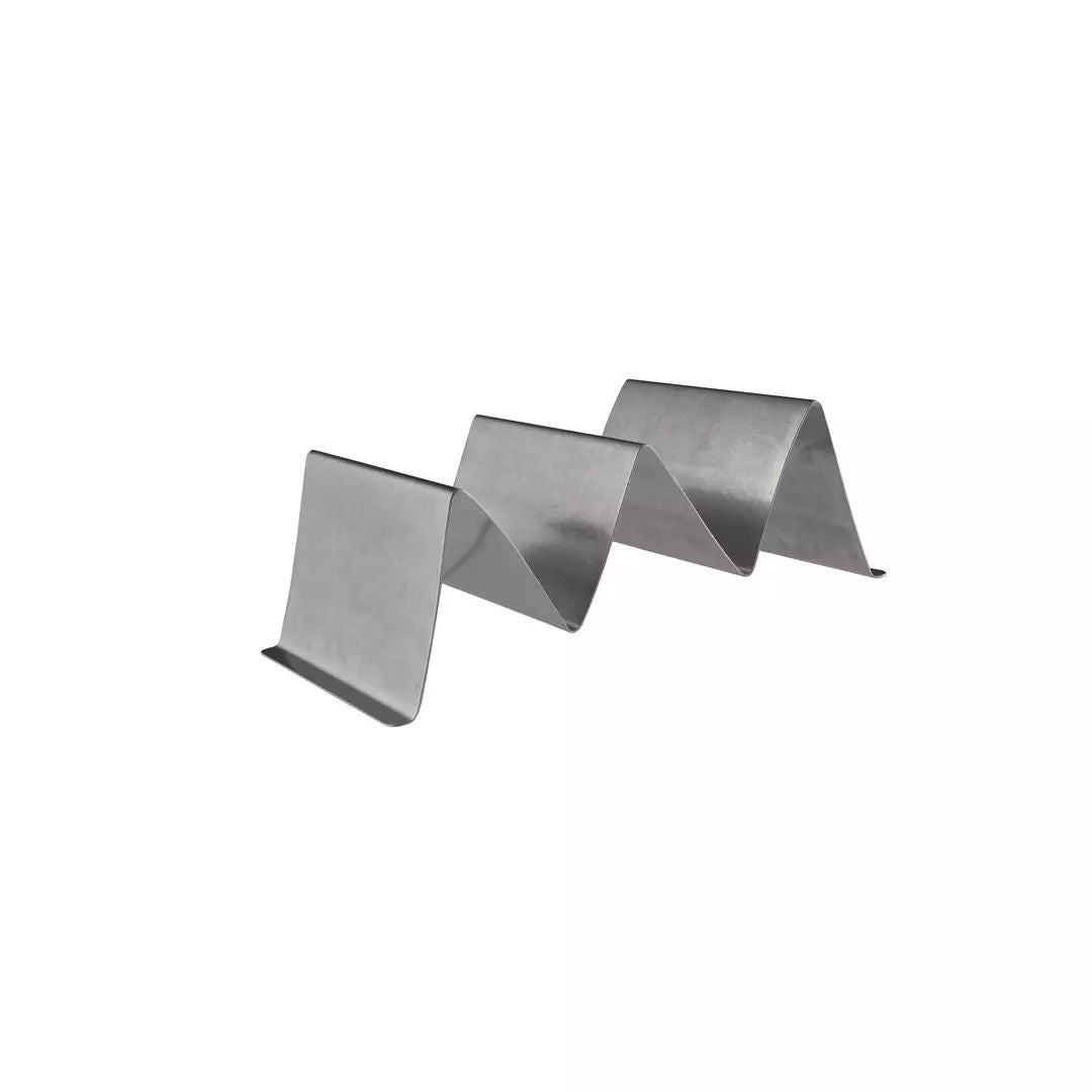 Vintage Serving-ware, Stainless Steel Reversible 3 Taco Stand, Moda: Pack of 12
