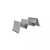 Vintage Serving-ware, Stainless Steel Reversible 3 Taco Stand, Moda: Pack of 12