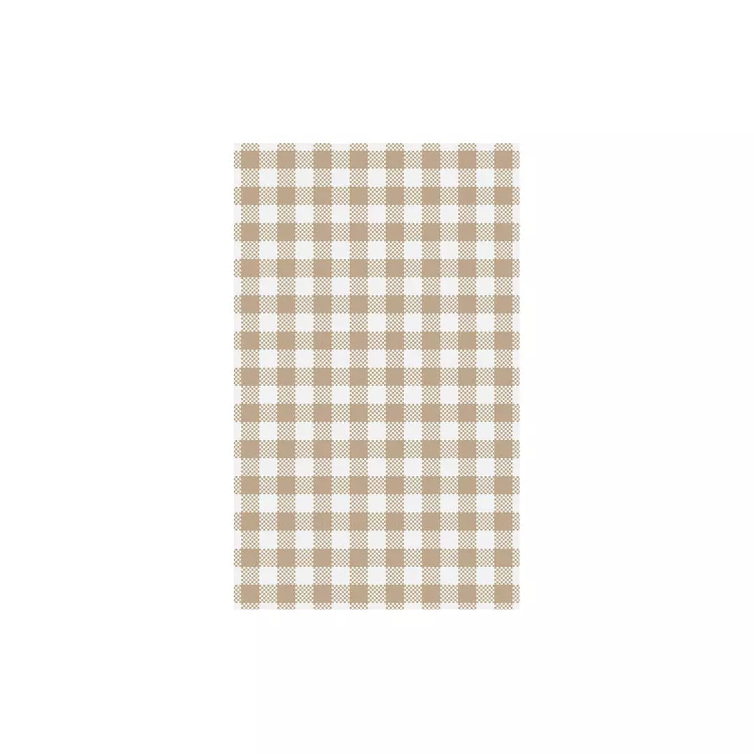 Gingham Greaseproof Paper - Coffee, 190x310mm, 200 Sheets: Pack of 1
